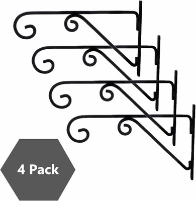 BlessYou Metal Universal Wall Mounted Planter Stand ,Bracket Hanging, Plant Container Set(Pack of 4, Metal)