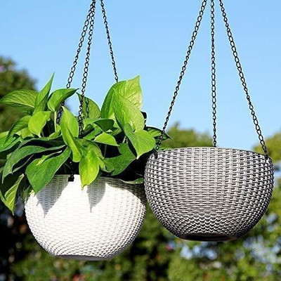 Funtastik Virajsanchi Plant Container Plant Container Set(Pack of 2, Plastic)