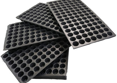 SIDDHI Plastic Grow Your Own Seedling Tray With 98 Cavity Plant Container Set(Pack of 5, Plastic)