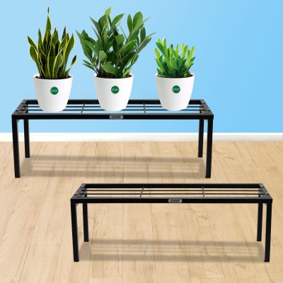 Urban Plant Apollo Metal Pot Stand for Garden | Planter Stand for Indoor & Outdoor Plant Container Set(Pack of 2, Metal)