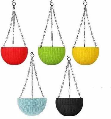 Besttrader Euro Basket Multipurpose Container Set (Pack of 5) Plant Container Set(Pack of 5, Plastic)