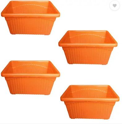 podhghar Podhghar Jupiter Pot Plant Container Set(Pack of 4, Plastic)