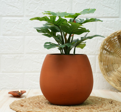 GOLD DUST Terracotta Flower Pots/Indoor Flower Pots Lantern Plant Container Set(Clay)