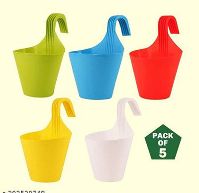 Muddstyles EcoBloom Multi-Pot Decorative Plant Container Set Plant Container Set(Pack of 5, Plastic)