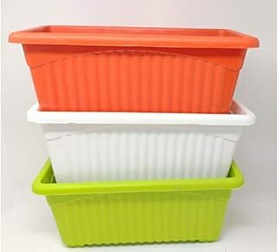 podhghar Jupiter Pot Plant Container Set(Pack of 3, Plastic)