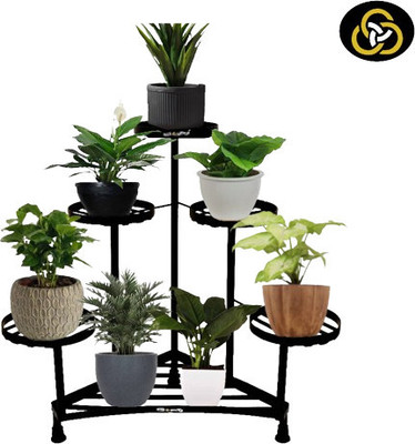 ICON CREATION 07 Tier Arrow Design Corner Plant Stand Heavy Pot Stand for Home/Garden/Balcony Plant Container Set(Metal)