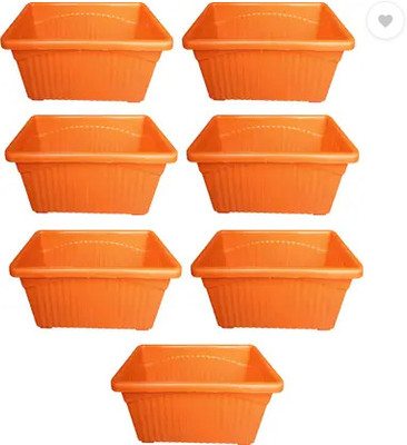 podhghar Jupiter Pot Plant Container Set(Pack of 7, Plastic)
