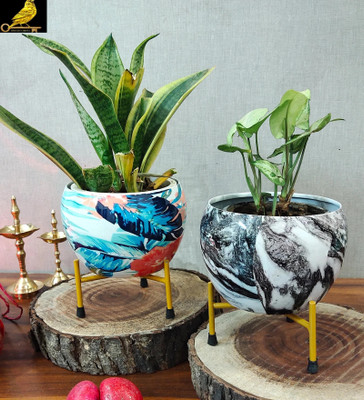 SONE KEY CHIDIYA Plant Container Set(Pack of 2, Metal)