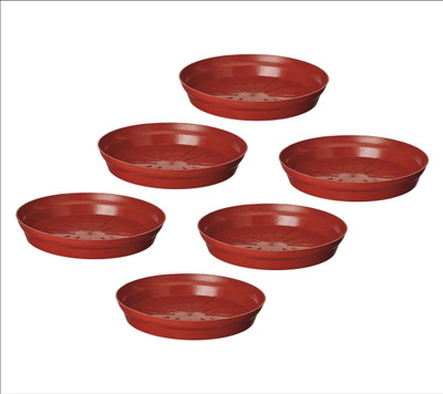 Asian Aura Heavy Duty Plastic Bottam/Base Plants Plate,Tray Plant Container Set(Pack of 6, Plastic)