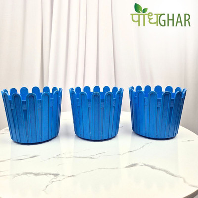 podhghar Tippy Pot Pack Of 3 Plant Container Set(Pack of 3, Plastic)