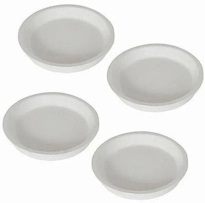 KUMUDAM Heavy Duty Base Plate/Tray/Saucer suitable for 10 inch pot Plant Container Set(Pack of 12, Plastic)
