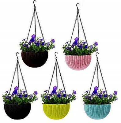 VirajSanchi Plant Container Set(Pack of 5, Plastic)
