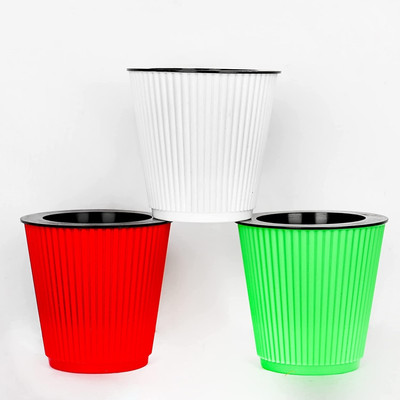 Polygon Green Self Watering Pots Planter for Plants(6 Inch)(Multicolor) Plant Container Set(Pack of 3, Plastic)