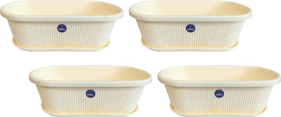 KWEL Plant Container Set(Pack of 4, Plastic)