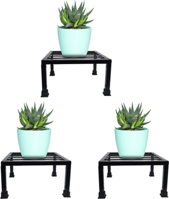 MBD UNIQUE Premium Metal Plant Stand for Indoor & Outdoor Plant Container Set(Pack of 3, Metal)