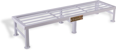 Vrukshveda Bench stands| Whiet Powder Coated|3Feet length Plant Container Set(Metal)