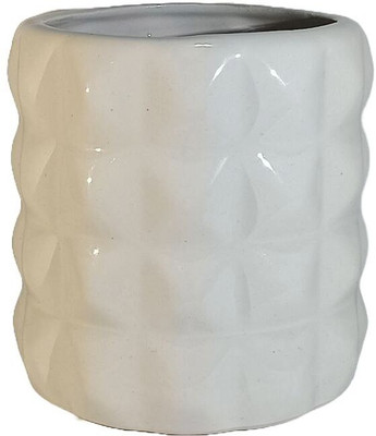 NUZZ diamond embossed Plant Container Set(Ceramic)