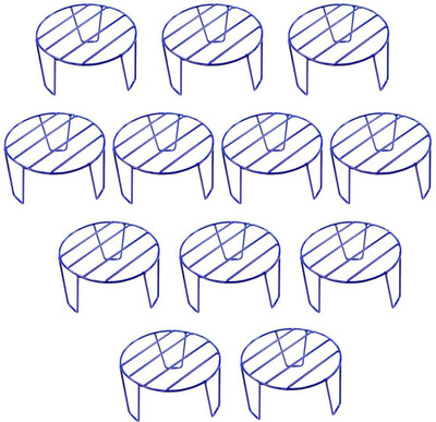 TrustBasket Eclips Blue Set of 12 Plant Container Set(Pack of 12, Metal)