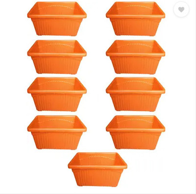 podhghar Jupiter Pot Plant Container Set(Pack of 9, Plastic)