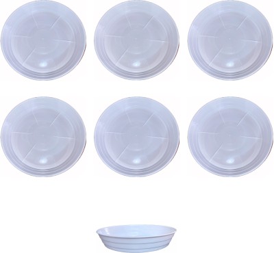 MEI UV Treated Round (Plate/Saucer) Suitable for 6.9 inch Round Plastic Pot Plant Container Set(Pack of 6, Plastic)
