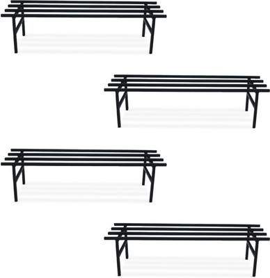 Iron Lands HULK Plant Pot Stand Heavy Duty High Step Iron Stand for Balcony, Home Decor Plant Container Set(Pack of 4, Metal)