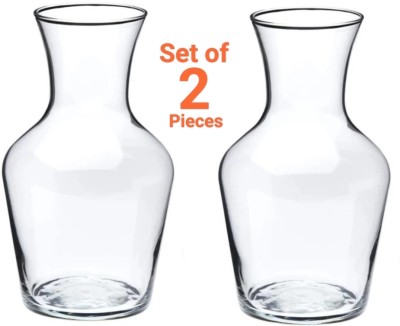 Nursery Hub (Pack of 2) Bottle Shape Clear Glass gamla planter Plant Pots Plant Container Set(Pack of 2, Glass)