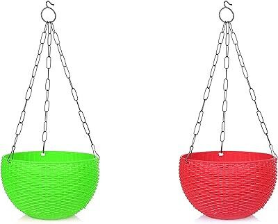 Besttrader Plant Container Set(Pack of 2, Plastic)