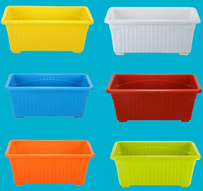 TFH Plant Container Set(Pack of 6, Plastic)