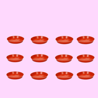 Besttrader 6 Inch Plant Saucer | Round Bottom Tray for Flower Pots Plant Container Set(Pack of 12, Plastic)