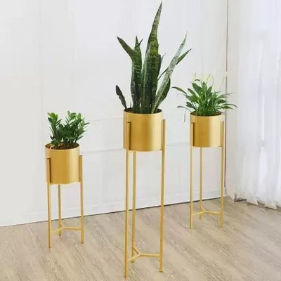Am Home Décor Set of 3 Plant Stand High Quality and Finish Style 1 Plant Container Set(Metal)