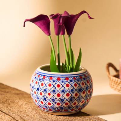 Saras Aajeevika Plant Container Ceramic Plant Container Set(Ceramic)