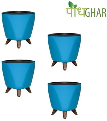 podhghar Lagos Pot Pack Of 4 Plant Container Set(Pack of 4, Plastic)