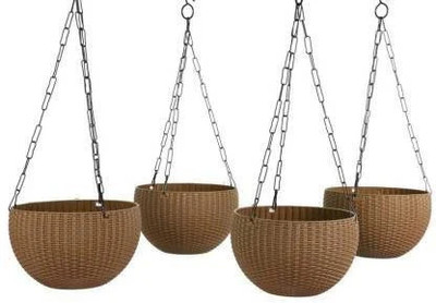 Funtastik Virajsanchi Plant Container Plant Container Set(Pack of 4, Plastic)
