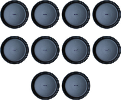 STOIC UV Treated Round Bottom Tray(Plate/Saucer) Suitable for Plastic Tray Plant Container Set(Pack of 10, Plastic)