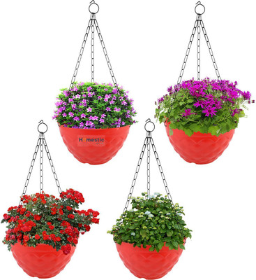 Besttrader Virajsanchi Hanging Pot Pack of 4 Plant Container Set(Pack of 4, Plastic)