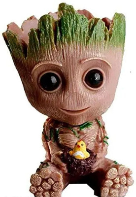 Shree Shyam Collection Dashdivine Resin Big Baby Groot Plant Container Set(Poly-Resin)
