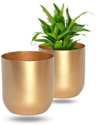 Neonnest Round Metal Planter for Home Decor Plant Container Set(Pack of 4, Metal)