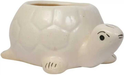 Nayi Umang Medium Size Tortoise Shape Ceramic Pot Plant Container Set(Ceramic)