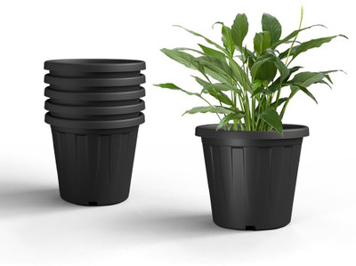 MEGHA 10 INCH Planter Pack of 6 Nursery pots Plant Container Set(Pack of 6, Plastic)