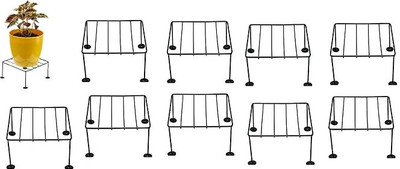 handaura overseas 10-SQUARE-SHARP Plant Container Set(Pack of 10, Metal)