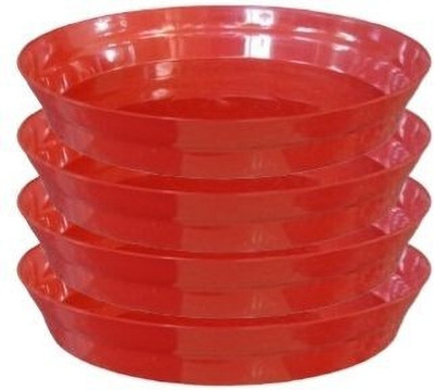 KUMUDAM Bottom Plate For Plants Suitable for 14 inch Pot Plant Container Set(Pack of 4, Plastic)
