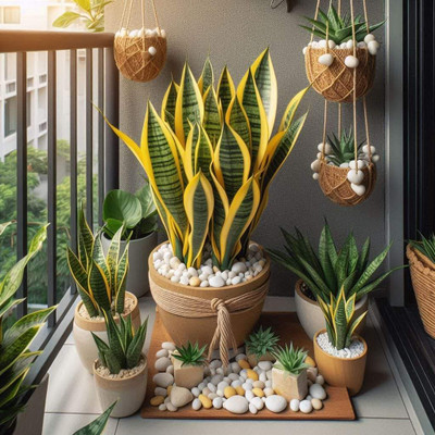 Dracaena trifasciata Ajwain Plant(Hybrid, Pack of 1)