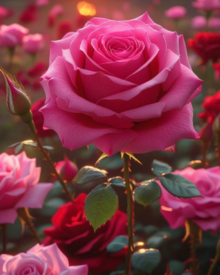 GIFTZHUB Rose Plant(Hybrid, Pack of 1)