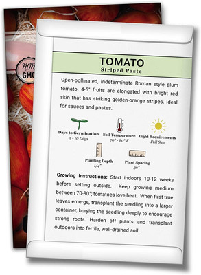 WILLVINE ® Striped Paste Tomato Seeds Seed(2500 per packet)
