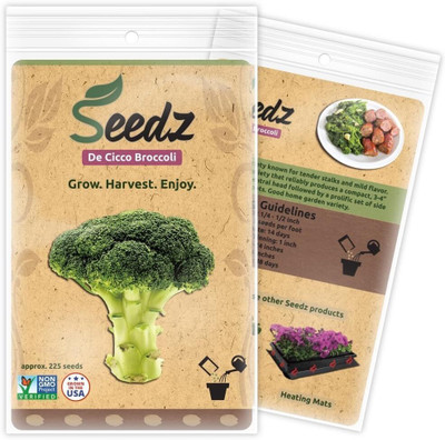 Qualtivate RES-8A De Cicco Broccoli, Heirloom Seed(300 per packet)