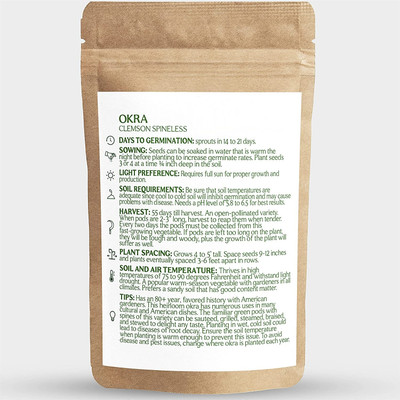 Biosnyg NDIR83 Heirloom Okra Seeds Seed(200 per packet)