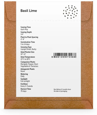 Qualtivate LX-3 Organic Lime Basil Seeds Seed(1000 per packet)