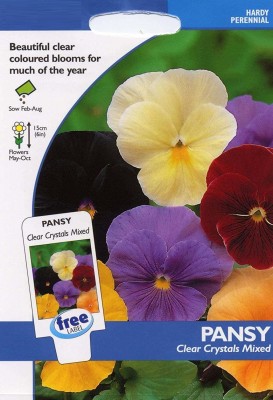 CYBEXIS Flower - Pansy Clear Crystals Mixed Seed(50 per packet)