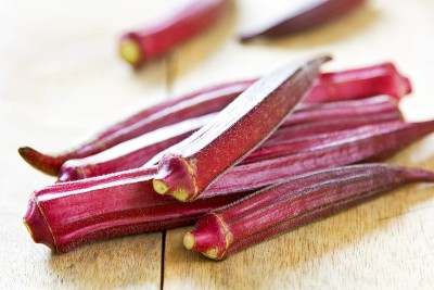 CEZIUS Okra (Lady Finger/Bhendi) Burgundy Red Okra Seed(150 per packet)