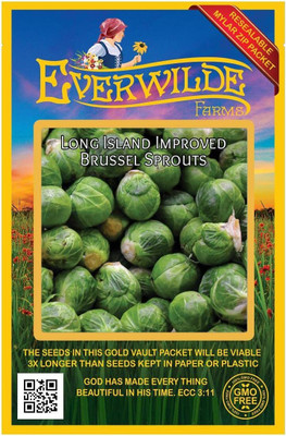 WILLVINE SCI -II Long Island Improved Brussel Sprouts 5g, 1500 Seeds Seed(5 g)